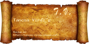 Tancsa Virág névjegykártya
